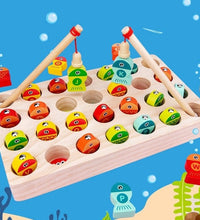 wooden magnetic fishing game