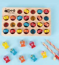 wooden magnetic fishing game